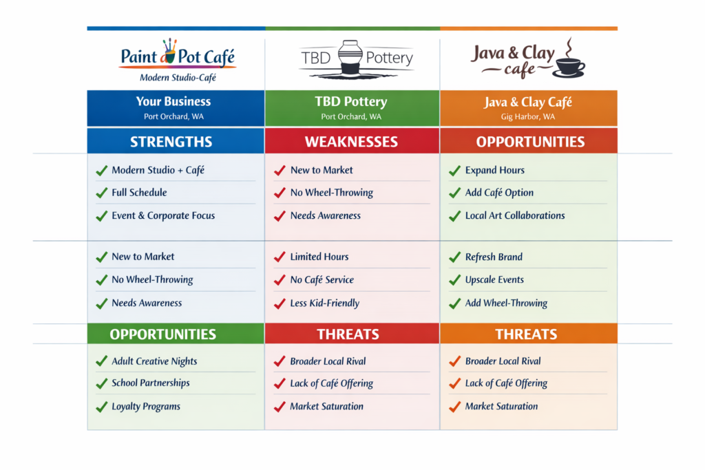 Paint a Pot SWOT analysis
